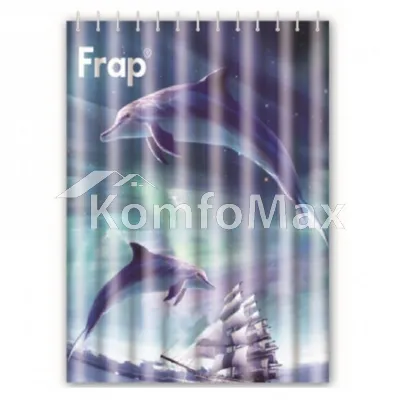 Шторка для ванної Frap F8655 180х200см Дельфін