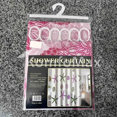 Шторка для ванної Shower curtain 180х180см Прінт рожевий