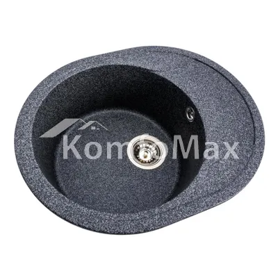 Гранітна мийка для кухні Platinum 5847 ONYX матова Графіт
