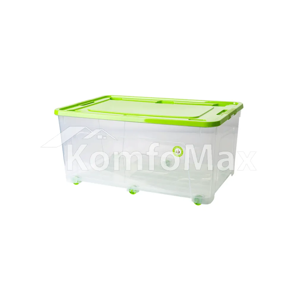 Контейнер Smart Box 50л. 59х39х27,5см. прозорий/оливковий  - фото 1