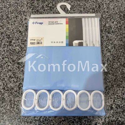 Шторка для ванної Frap F8603 180х180см блакитний