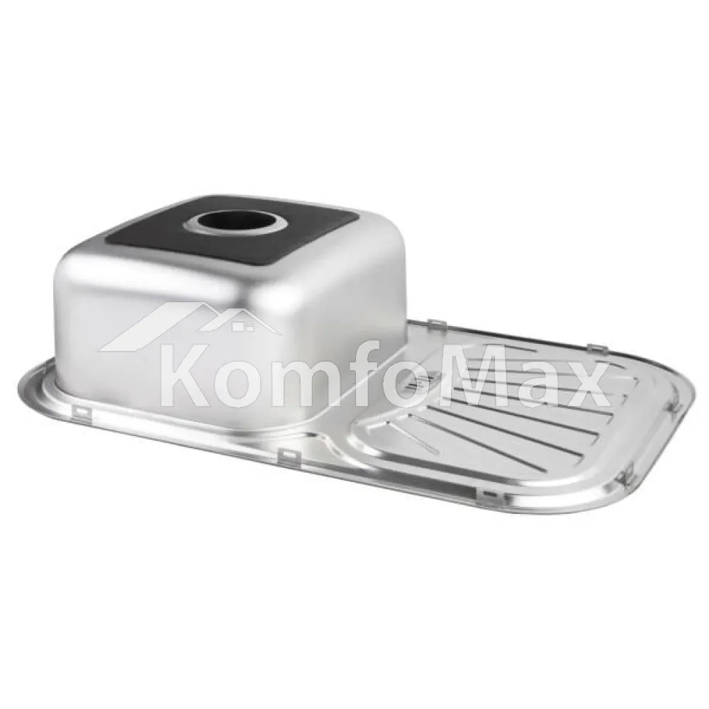 Мийка кухонна врізна Wezer 7549 0,8мм. 750х490х180мм. Satin  - фото 2
