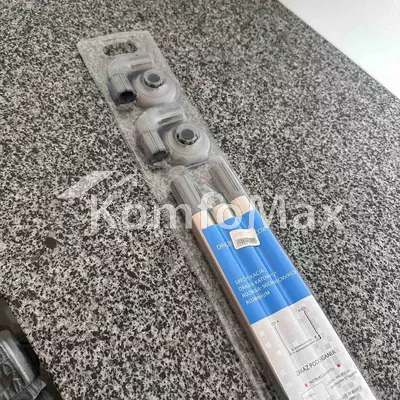 Карниз для ванної кутовий 90х90х90см. хром