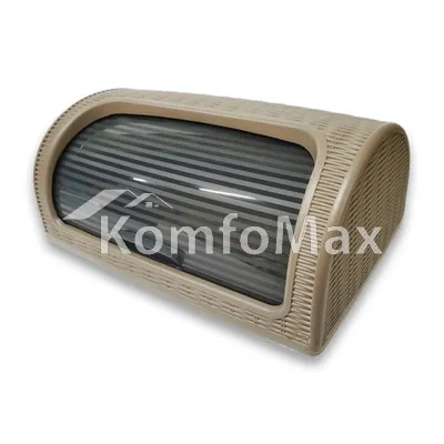 Хлібниця Dunya Plastic РОТАНГ 41,4х26,9х18,1см. бежевий