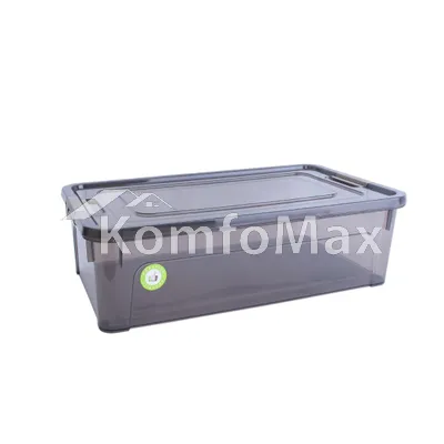 Контейнер Smart Box 14л. 49х32х14см. прозорий/какао