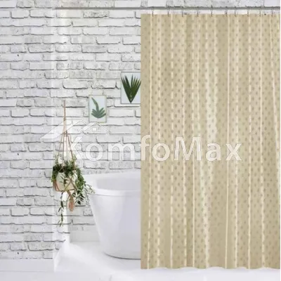 Шторка для ванної Dariana JC12-0603 180х180см бежева