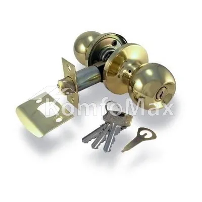 Засувка з замковим механізмом Avers 6072-01- G золото
