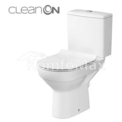 Унітаз-компакт Cersanit 604 CITY 011 CLEANON 3/5л. з дюропластовим сидінням SLIM з плавним закриванням