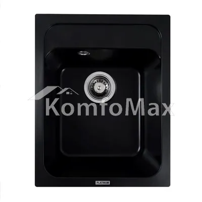 Гранітна мийка для кухні Platinum 4050 KORRADO матова Чорна