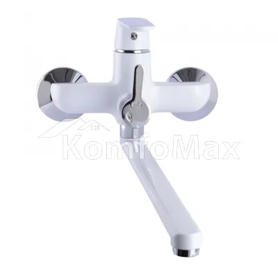 Змішувач для ванни Globus Lux Laguna GLN-0208-7-White Euro, латунь білий/хром