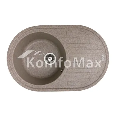 Гранітна мийка для кухні Platinum 7750 LIRA матова Карамель