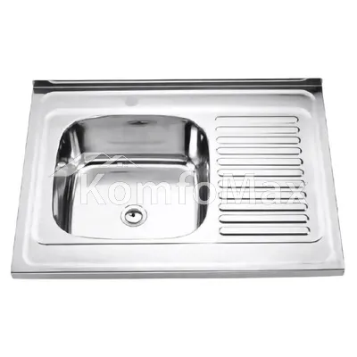 Мийка кухонна накладна Kraft PD8060 0,8мм. L 800х600мм. сатин