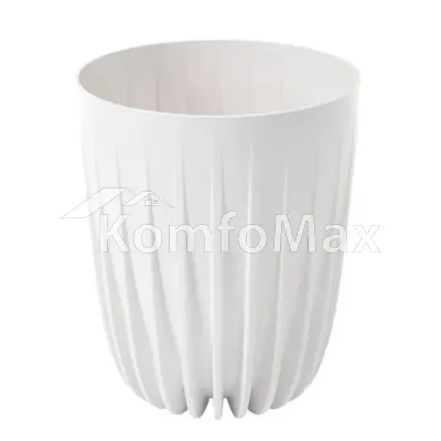 Горщик для квітів Міра 14,5х14,5см. висота 17,5см. білий