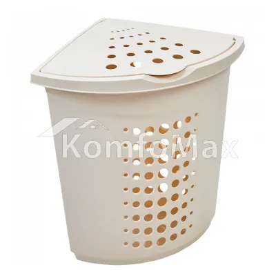 Корзина для білизни кутова 45л. біла роза