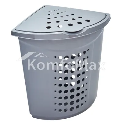 Корзина для білизни кутова 45л. сірий