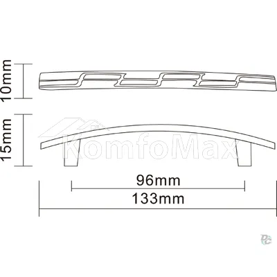 Ручка меблева DS дуга M 01/96 G2 16129 ЄвроЛайн 96мм. хром