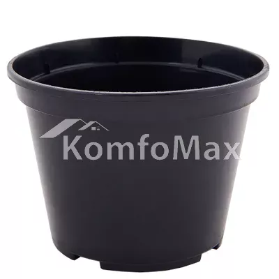Горщик для розсади Алеана круглий 10л. d-28см. висота 22см. чорний