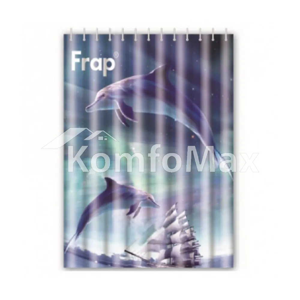 Шторка для ванної Frap F8655 180х200см Дельфін 