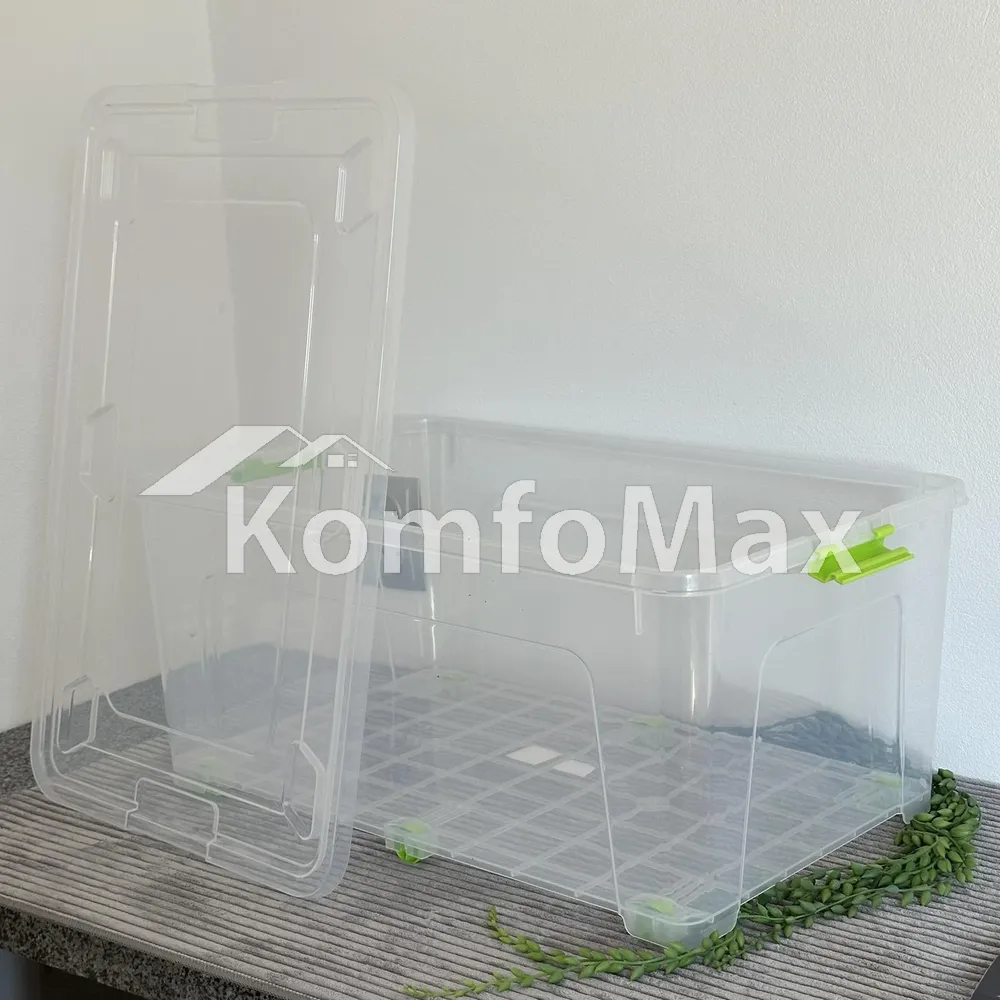 Контейнер Smart Box 50л. 59х39х27,5см. прозорий/оливковий  - фото 2