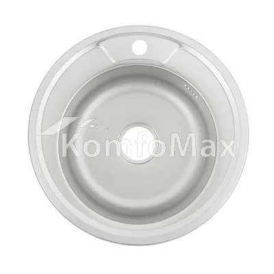 Мийка кухонна врізна VENTA VM4906S 0,6мм 490х490мм сатин