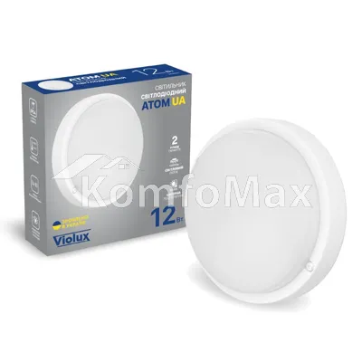 LED світильник Violux ДББ ATOM UA 12W 5000K IP54 253351 білий