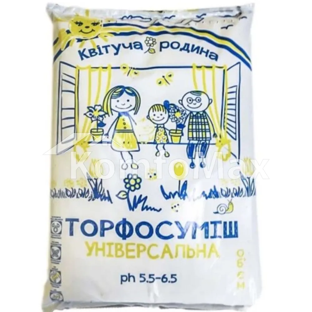 Субстрат торф’яний Квітуча Родина універсальний 6л. 
