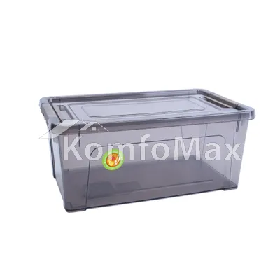 Контейнер Smart Box 11,7л. 39х29х14см. прозорий/какао